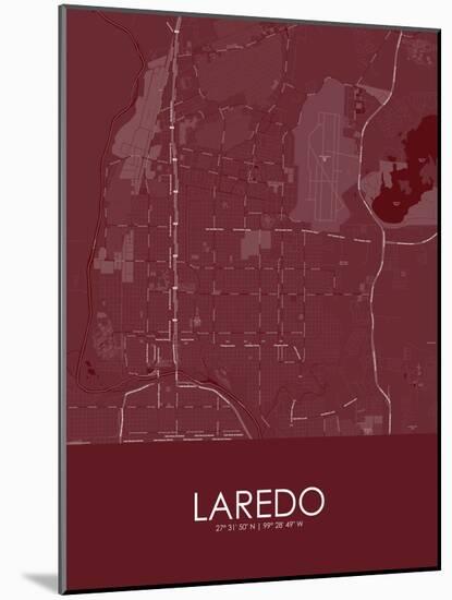 Laredo, United States of America Red Map-null-Mounted Poster