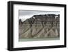 Large alluvial fans along wall of Tempelfjorden, Spitsbergen, Svalbard, Arctic-Tony Waltham-Framed Photographic Print