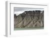 Large alluvial fans along wall of Tempelfjorden, Spitsbergen, Svalbard, Arctic-Tony Waltham-Framed Photographic Print