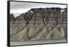 Large alluvial fans along wall of Tempelfjorden, Spitsbergen, Svalbard, Arctic-Tony Waltham-Framed Stretched Canvas