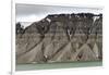 Large alluvial fans along wall of Tempelfjorden, Spitsbergen, Svalbard, Arctic-Tony Waltham-Framed Photographic Print