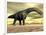 Large Argentinosaurus Dinosaur Face to Face with a Human-null-Framed Art Print