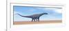 Large Argentinosaurus Dinosaur Walking in the Desert-null-Framed Art Print