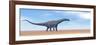 Large Argentinosaurus Dinosaur Walking in the Desert-null-Framed Art Print