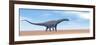 Large Argentinosaurus Dinosaur Walking in the Desert-null-Framed Art Print