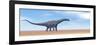 Large Argentinosaurus Dinosaur Walking in the Desert-null-Framed Art Print