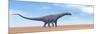 Large Argentinosaurus Dinosaur Walking in the Desert-null-Mounted Art Print
