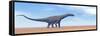 Large Argentinosaurus Dinosaur Walking in the Desert-null-Framed Stretched Canvas