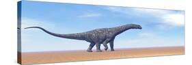 Large Argentinosaurus Dinosaur Walking in the Desert-null-Stretched Canvas