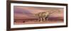 Large Argentinosaurus Dinosaur Walking in the Desert-null-Framed Art Print