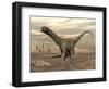 Large Argentinosaurus Dinosaur Walking on Rocky Terrain-null-Framed Art Print