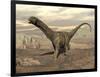 Large Argentinosaurus Dinosaur Walking on Rocky Terrain-null-Framed Art Print