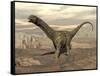 Large Argentinosaurus Dinosaur Walking on Rocky Terrain-null-Framed Stretched Canvas