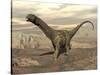 Large Argentinosaurus Dinosaur Walking on Rocky Terrain-null-Stretched Canvas