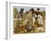 Large Assortment of Dogs: Including:Hounds Setters and Spaniels-null-Framed Art Print