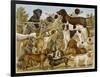 Large Assortment of Dogs: Including:Hounds Setters and Spaniels-null-Framed Art Print