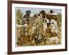 Large Assortment of Dogs: Including:Hounds Setters and Spaniels-null-Framed Art Print
