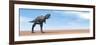 Large Aucasaurus Dinosaur Standing in the Desert-null-Framed Premium Giclee Print