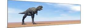 Large Aucasaurus Dinosaur Standing in the Desert-null-Mounted Art Print