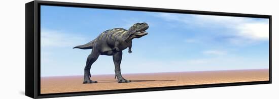 Large Aucasaurus Dinosaur Standing in the Desert-null-Framed Stretched Canvas