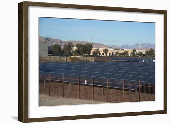 Large Bank of Solar Panels, Las Vegas, Nevada, United States of America, North America-Ethel-Framed Photographic Print