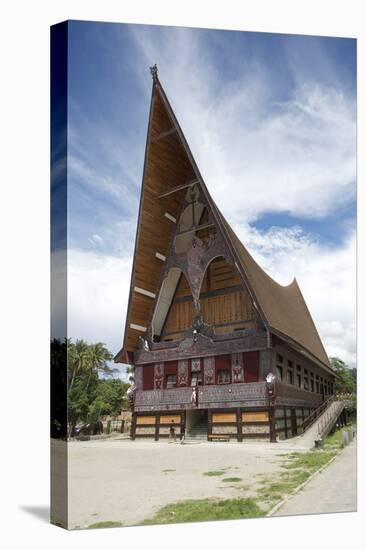 Large Batak Style Catholic Church with Beautiful Traditional Batak Painted Carving-Annie Owen-Stretched Canvas