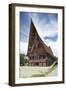 Large Batak Style Catholic Church with Beautiful Traditional Batak Painted Carving-Annie Owen-Framed Photographic Print