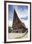 Large Batak Style Catholic Church with Beautiful Traditional Batak Painted Carving-Annie Owen-Framed Photographic Print