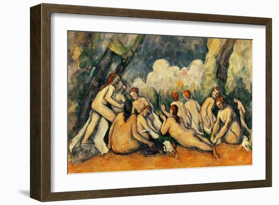 Large Bathers II, 1900-1906-Paul Cézanne-Framed Giclee Print