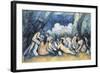 Large Bathers-Paul Cézanne-Framed Art Print