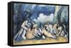 Large Bathers-Paul Cézanne-Framed Stretched Canvas