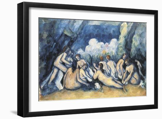 Large Bathers-Paul Cézanne-Framed Art Print