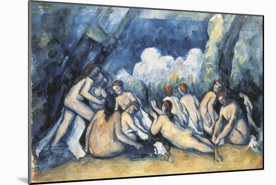 Large Bathers-Paul Cézanne-Mounted Art Print