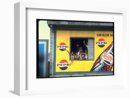 Large Billboard Painted on Side of Building Advertising Pepsi Cola, Manila, Philippines-Arthur Schatz-Framed Photographic Print