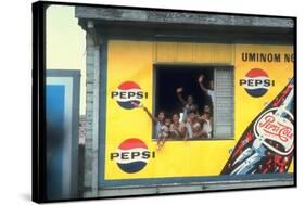 Large Billboard Painted on Side of Building Advertising Pepsi Cola, Manila, Philippines-Arthur Schatz-Stretched Canvas