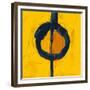 Large Black, Yellow and Orange Abstract-Real Callahan-Framed Premium Giclee Print