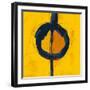 Large Black, Yellow and Orange Abstract-Real Callahan-Framed Art Print