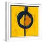 Large Black, Yellow and Orange Abstract-Real Callahan-Framed Art Print