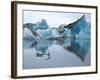 Large Blocks of Ice Floating on Jokulsarlon Lagoon, Blocks Break Off from the 30-Metres-High Edge o-Nigel Pavitt-Framed Photographic Print