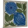 Large Blue Flower Watercolor Tile Design by William de Morgan-Stapleton Collection-Mounted Giclee Print