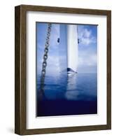 Large Boat Anchored Off Cuba-Onne van der Wal-Framed Photographic Print