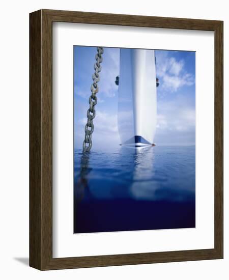 Large Boat Anchored Off Cuba-Onne van der Wal-Framed Photographic Print