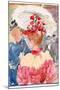 Large Boston Public Garden Sketchbook: Two women conversing on the street.-Maurice Brazil Prendergast-Mounted Poster