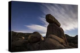 Large Boulders Backdropped by Stars and Clouds, California-null-Stretched Canvas