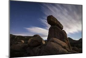 Large Boulders Backdropped by Stars and Clouds, California-null-Mounted Photographic Print