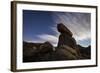 Large Boulders Backdropped by Stars and Clouds, California-null-Framed Photographic Print