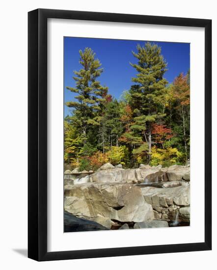Large Boulders in the Swift River, Kancamagus Highway, New Hampshire, New England, USA-Amanda Hall-Framed Photographic Print