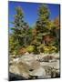 Large Boulders in the Swift River, Kancamagus Highway, New Hampshire, New England, USA-Amanda Hall-Mounted Photographic Print