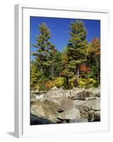 Large Boulders in the Swift River, Kancamagus Highway, New Hampshire, New England, USA-Amanda Hall-Framed Photographic Print