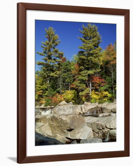 Large Boulders in the Swift River, Kancamagus Highway, New Hampshire, New England, USA-Amanda Hall-Framed Photographic Print